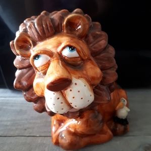 Lion with Dodo Bird Votive Candle Holder